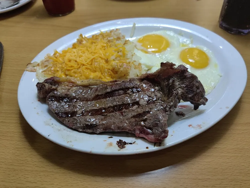 Chopped Steak and Two Eggs